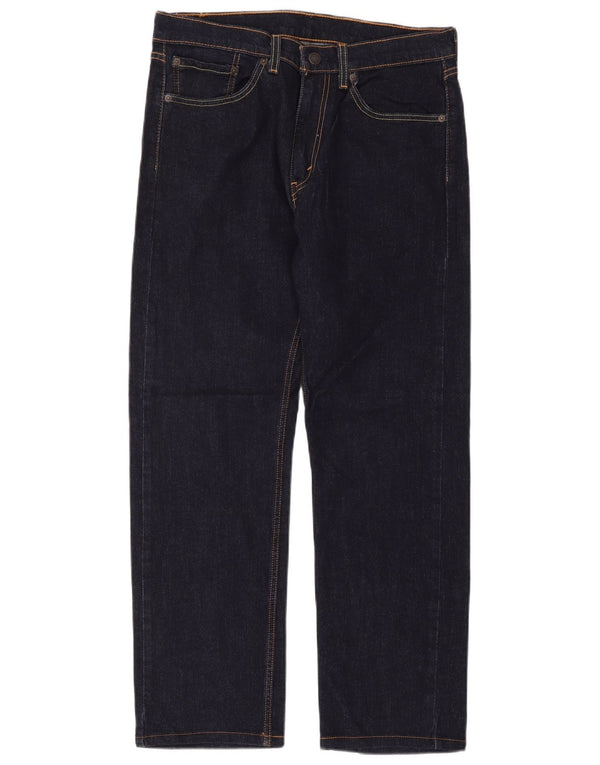 Jeans retos masculinos Levi's W32 L32 algodão azul marinho