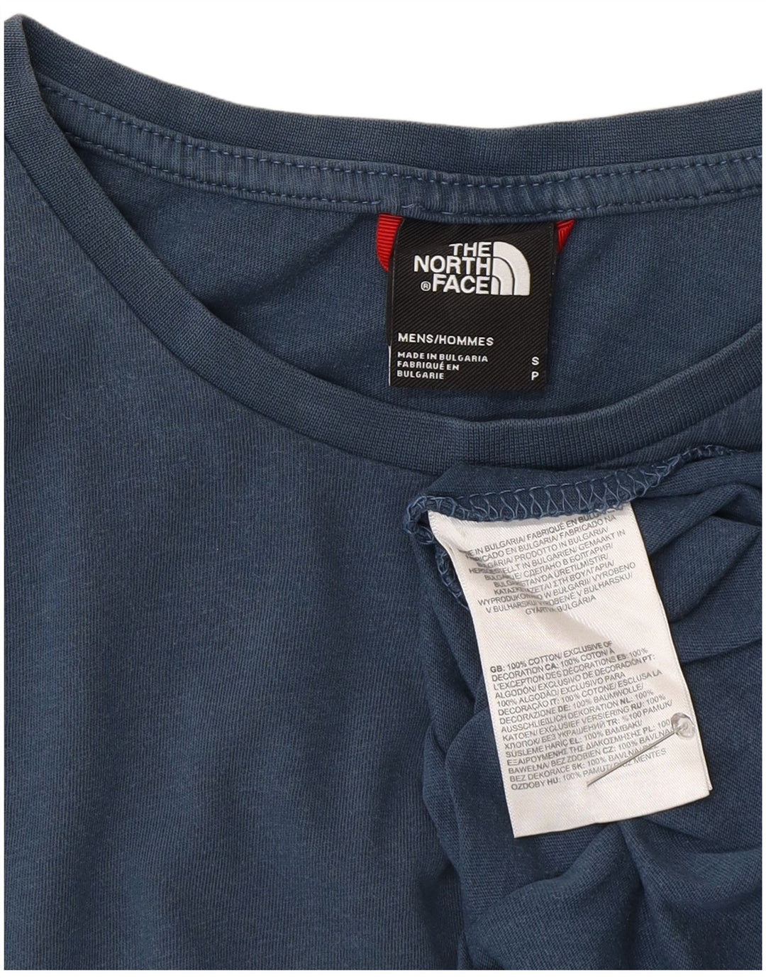 The North Face Camiseta Masculina Top Pequeno Algodão Azul