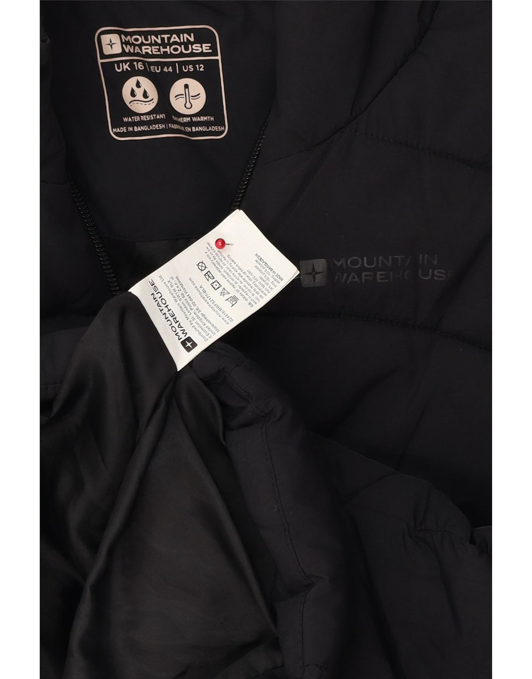 Mountain Warehouse Womens acolchoado Gilet UK 16 grande poliéster preto