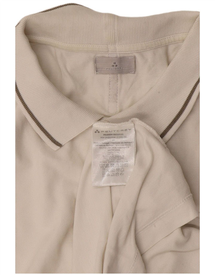 Camisa polo masculina PEUTEREY 2XL algodão branco