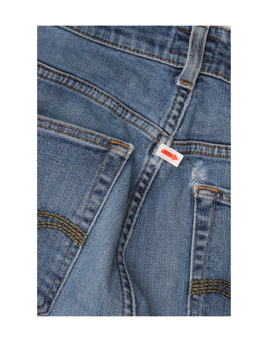 Jeans retos femininos TRUSSARDI W31 L30 algodão azul