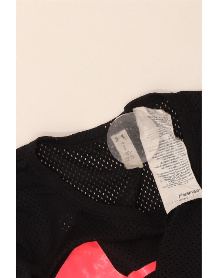 Camiseta gráfica feminina Under Armour UK 16 grande poliéster preto