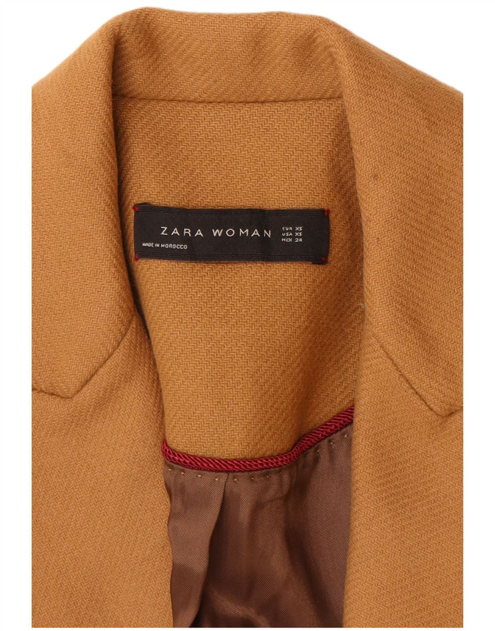 Sobretudo feminino Zara UK 6 XS lã marrom