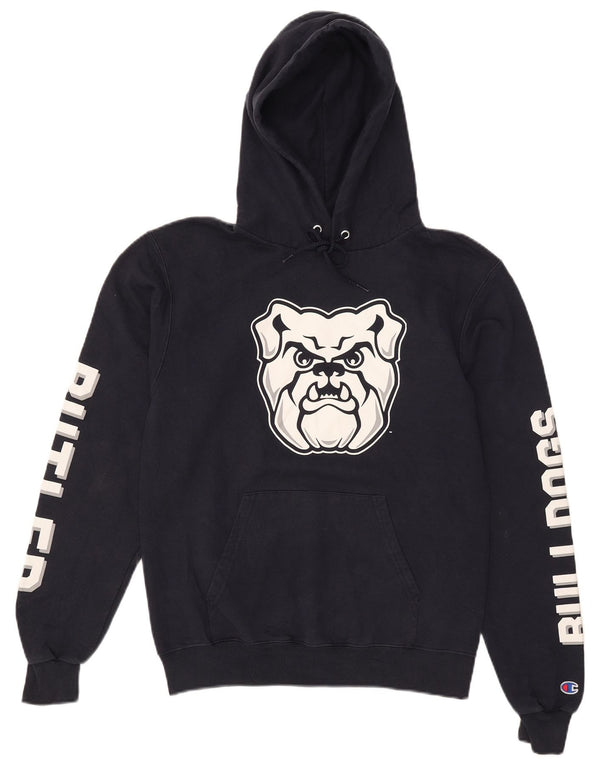 Jumper com capuz gráfico Champion masculino Bulldogs pequeno azul marinho