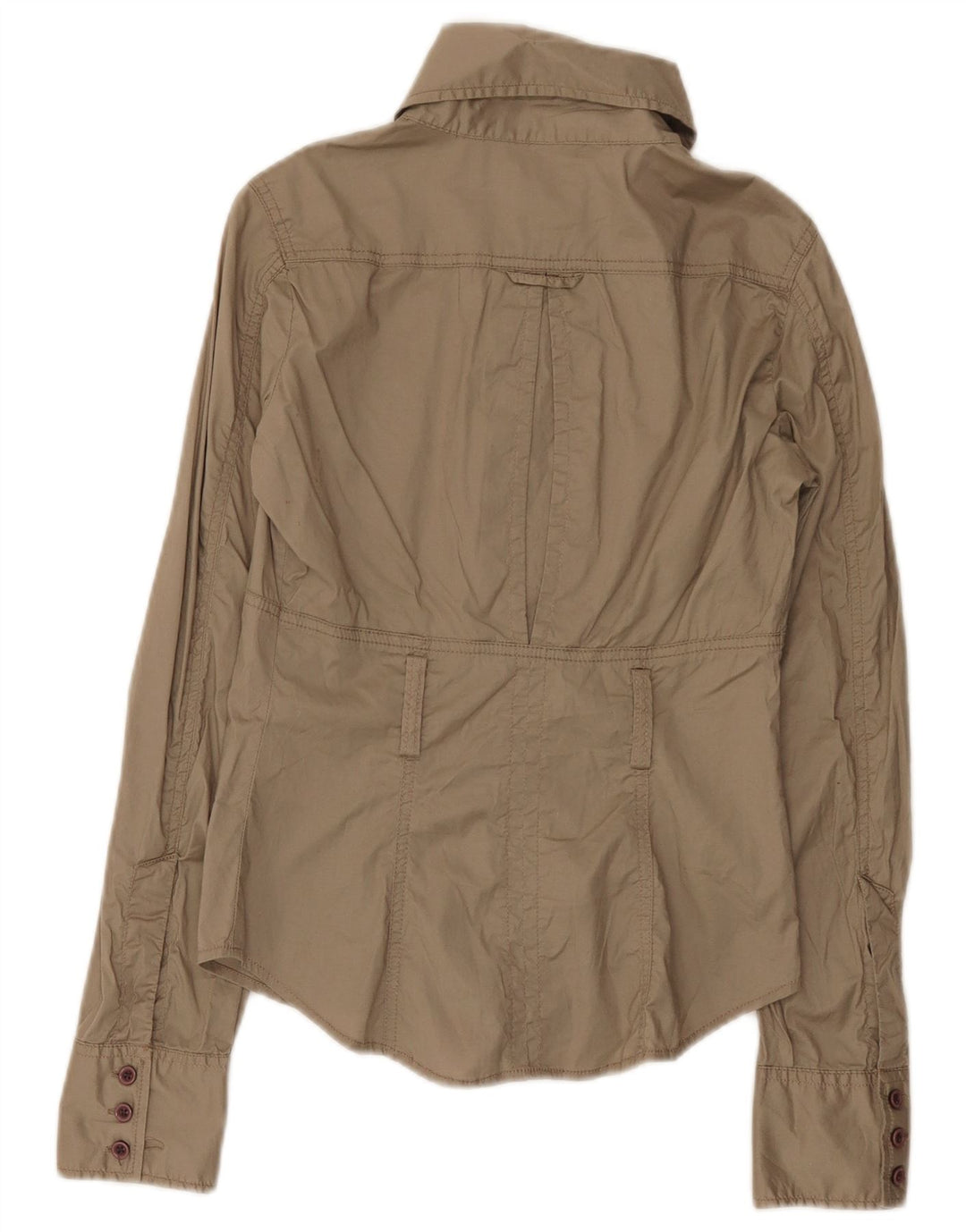 Camisa Diesel Mulher UK 10 Pequeno Algodão Cinza