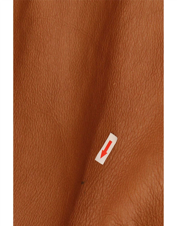 Jaqueta feminina vintage de shearling IT 46 grande bloco colorido bege