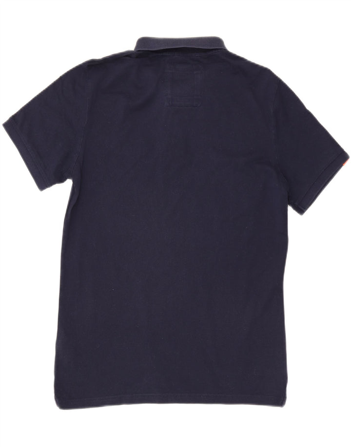 Camisa polo masculina SUPERDRY grande algodão azul marinho