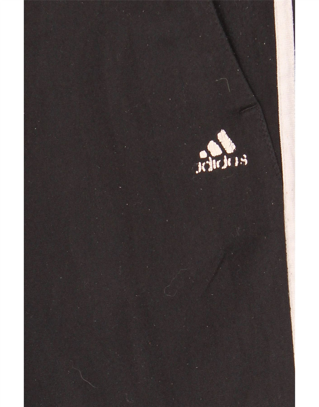 Calças de treino masculinas Adidas UK 36/38 poliéster preto pequeno