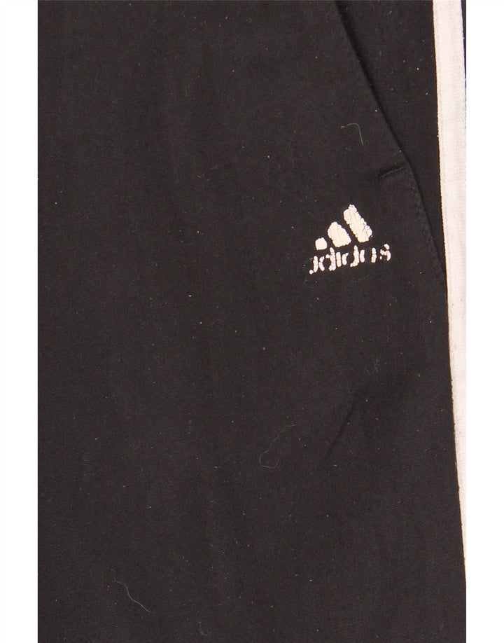Calças de treino masculinas Adidas UK 36/38 poliéster preto pequeno