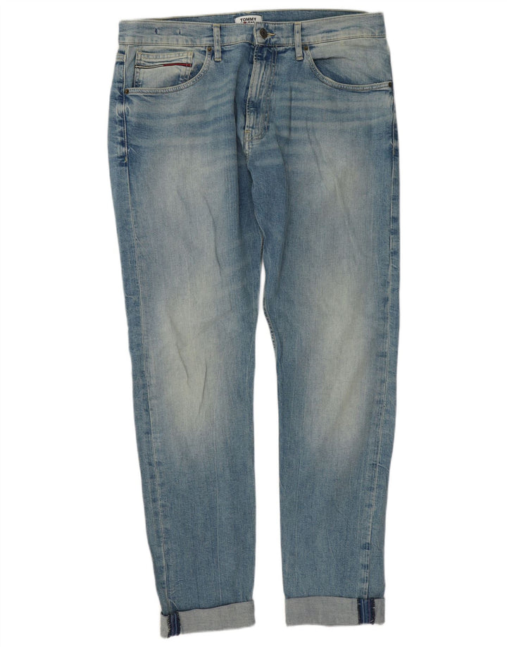 TOMMY HILFIGER Jeans Masculino Reto W34 L36 Azul Algodão