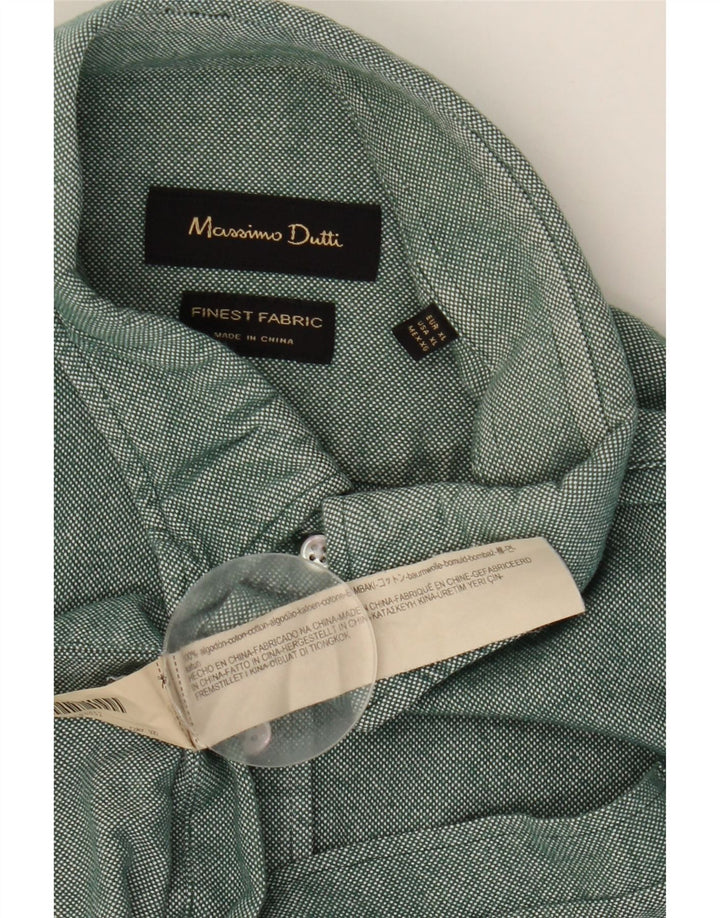 Camisa masculina MASSIMO DUTTI XL algodão verde