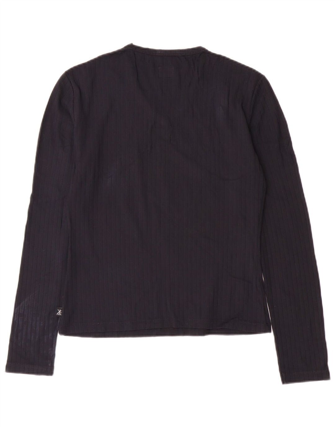 CALVIN KLEIN JEANS Top feminino manga comprida UK 12 médio azul marinho poliamida