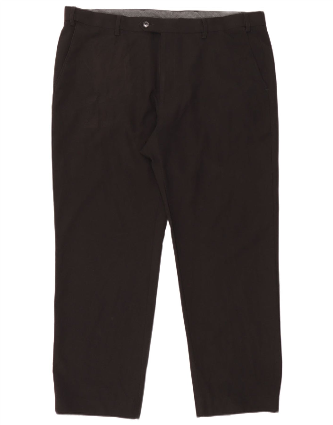 Calça masculina de terno reto Marks & Spencer W40 L29 poliéster preto