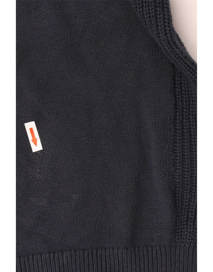 Suéter masculino Hackett com gola redonda, pequeno algodão azul marinho