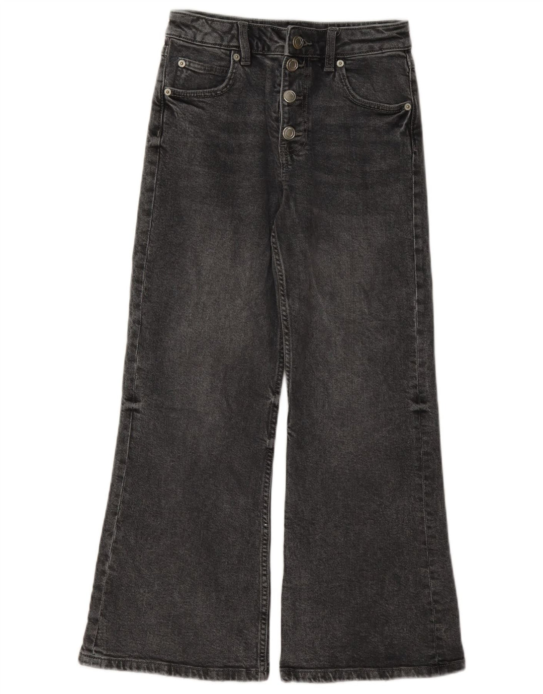 Zara Girls Jeans Flared 9-10 Anos W24 L25 Cinza