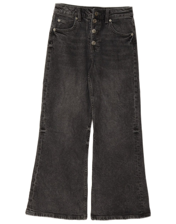 Zara Girls Jeans Flared 9-10 Anos W24 L25 Cinza