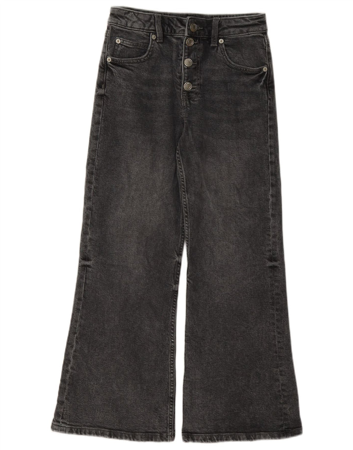 Zara Girls Jeans Flared 9-10 Anos W24 L25 Cinza