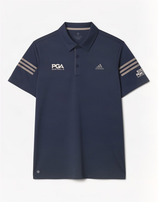 Adidas Mens Graphic Polo Shirt Médio Azul Marinho Poliéster