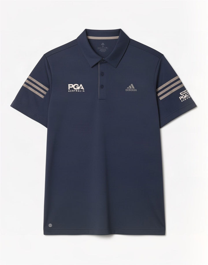Adidas Mens Graphic Polo Shirt Médio Azul Marinho Poliéster