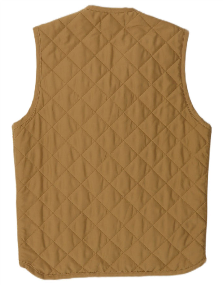 Colete acolchoado feminino Elizabeth Ascot UK 14 poliéster bege médio