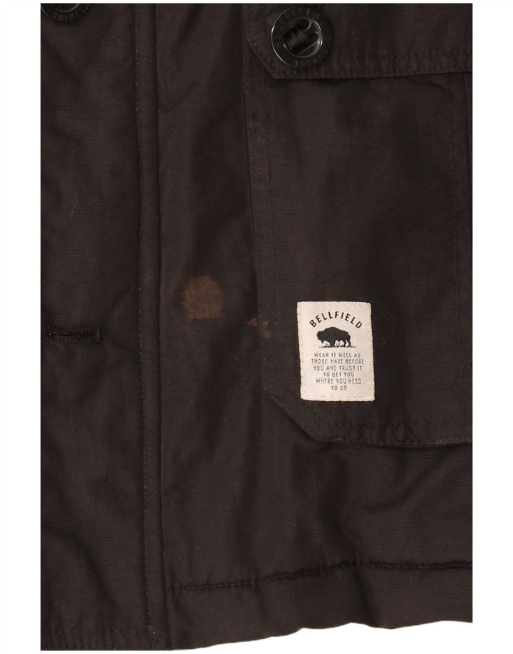 Jaqueta utilitária masculina Bellfield UK 40 grande poliéster preto