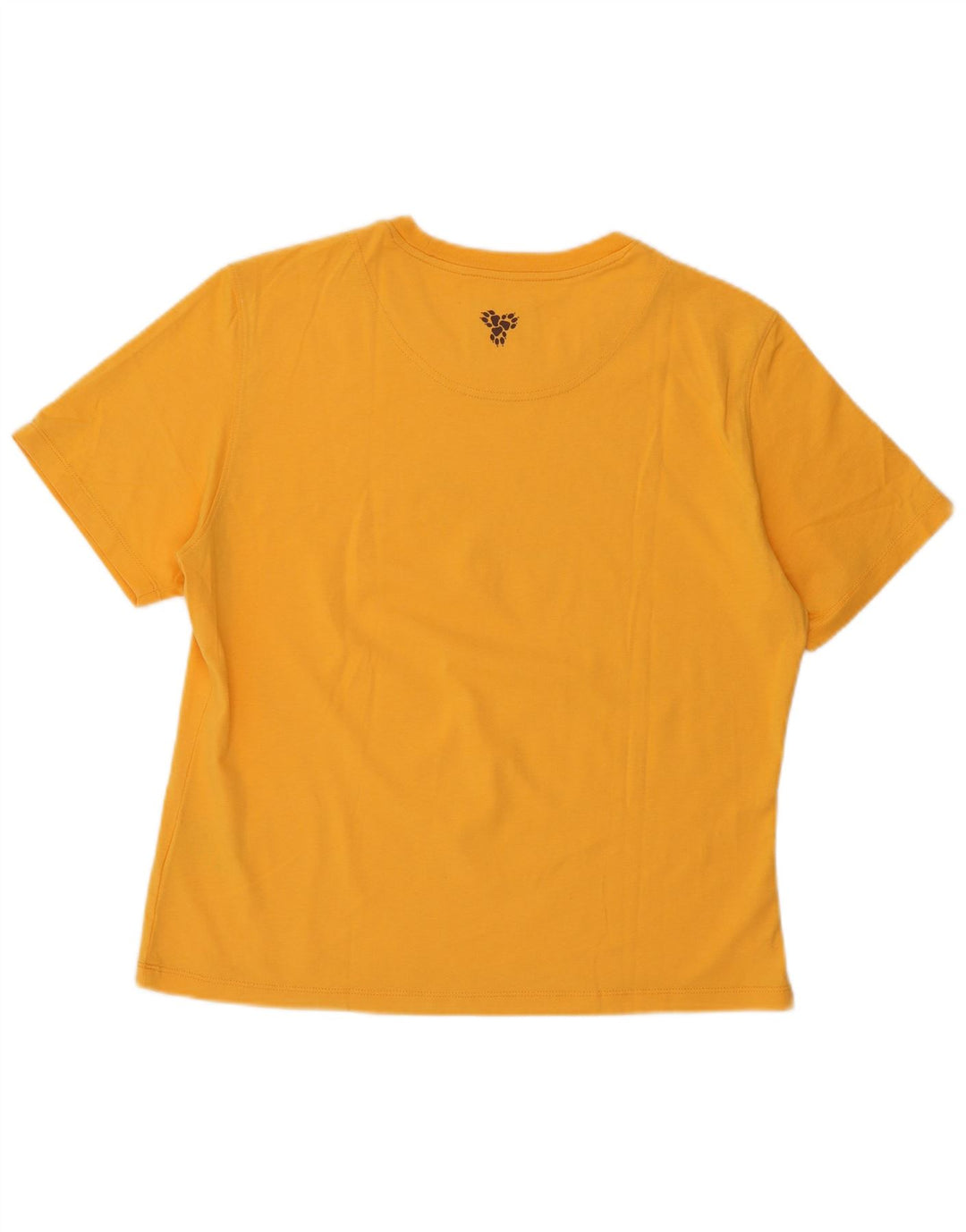 Camiseta feminina JACK WOLFSKIN com estampa gráfica UK 18 XL algodão amarelo