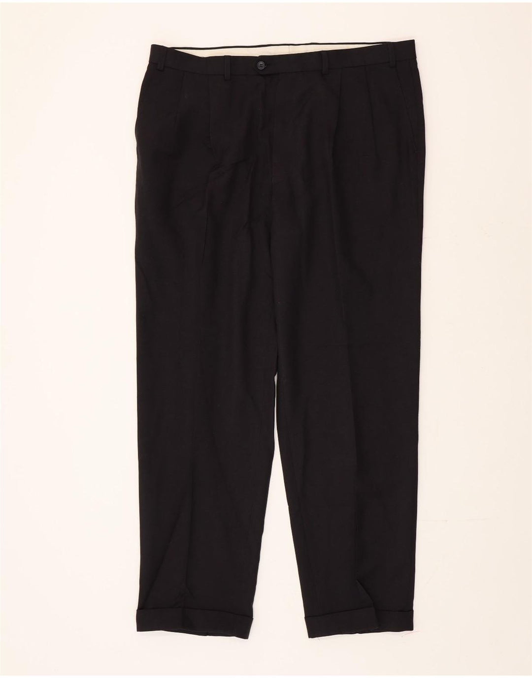Calça masculina Marks & Spencer Pegged Suit W40 L33 azul marinho poliéster
