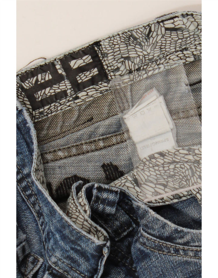 Springfield masculino gráfico reto jeans W28 L30 algodão azul