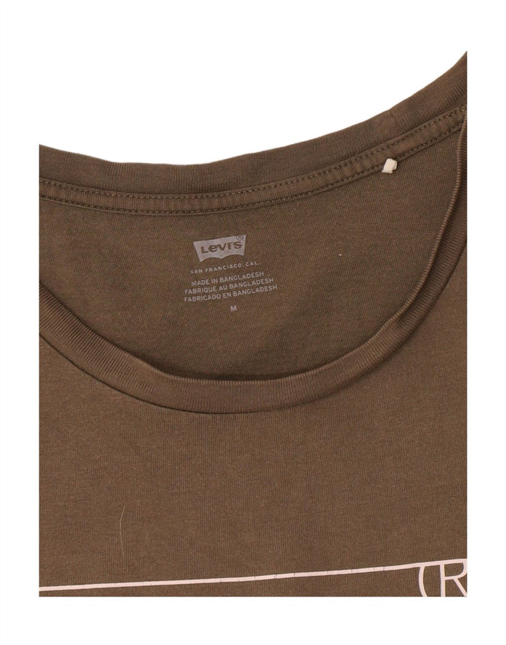 Camiseta feminina gráfica Levi's Top UK 14 Médio Caqui