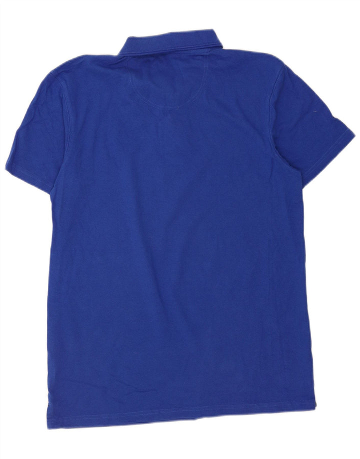 Camisa polo masculina Weird Fish azul médio