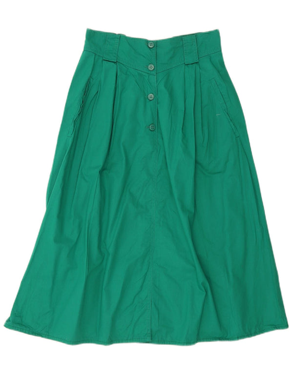 Saia feminina Prisma cintura alta evasê UK 12 médio W26 verde