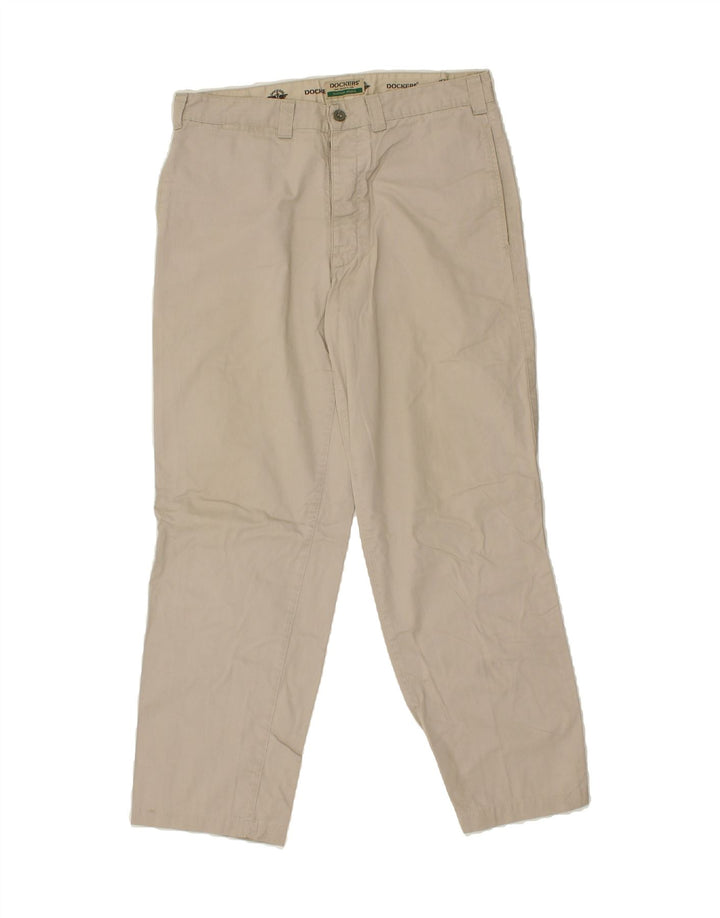 DOCKERS Mens Straight Chino Trousers W34 L29  Beige Vintage Dockers and Second-Hand Dockers from Messina Hembry 