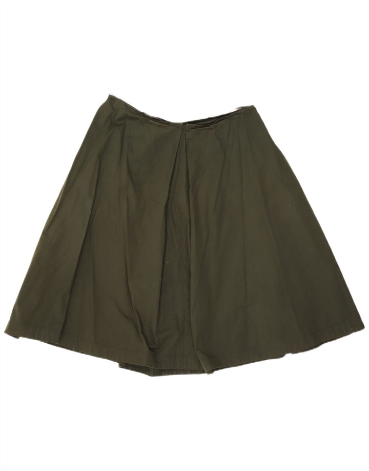 Saia plissada feminina Max Mara W30 verde médio