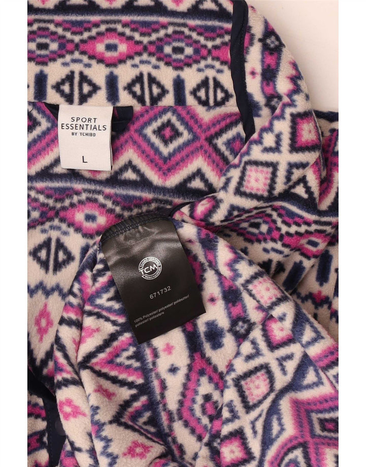 Suéter feminino de lã com gola redonda Tchibo Reino Unido 16 grande multicolorido Fair Isle