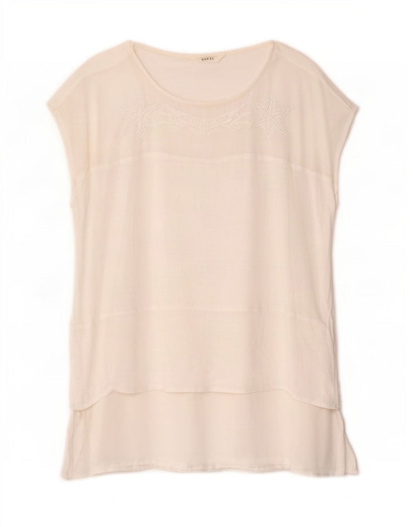Blusa feminina sem mangas Guess UK 18 XL branca