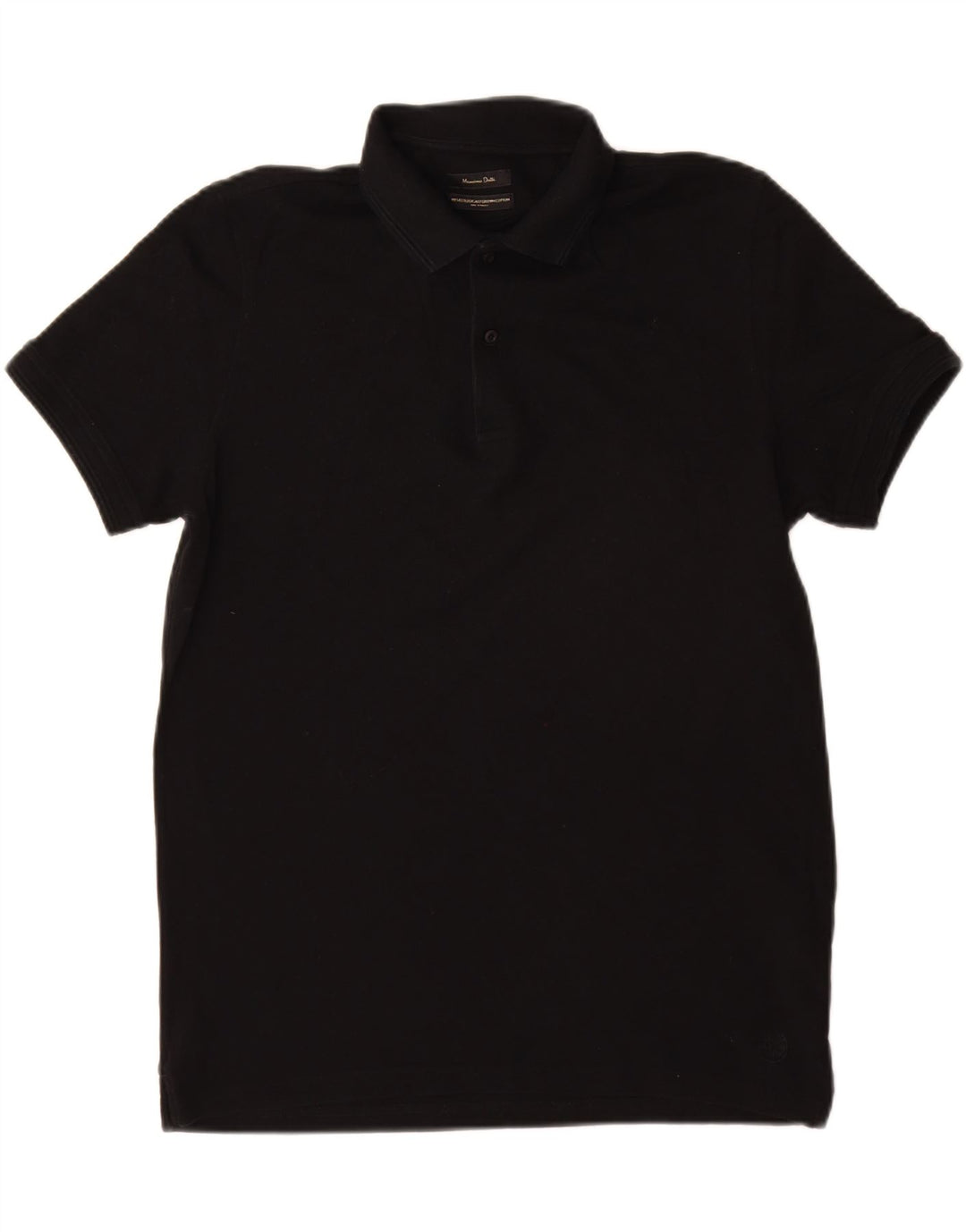 Camisa polo masculina Massimo Dutti XL algodão preto