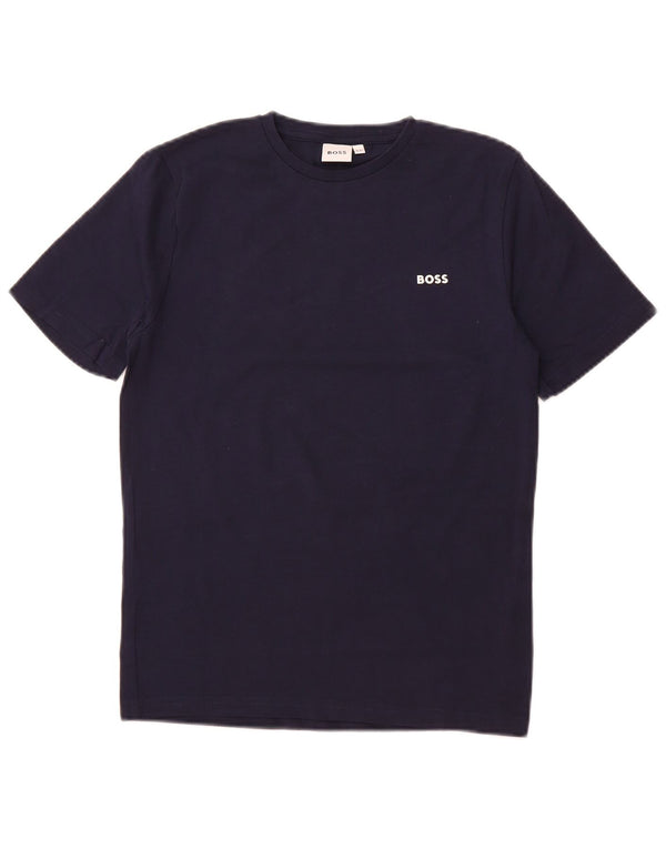 Hugo Boss Boys T-Shirt Top 11-12 Years XS Navy Blue Cotton