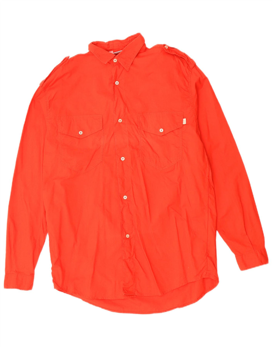 Camisa militar masculina MASH de algodão vermelho médio