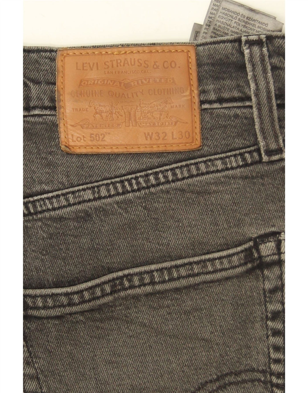 Levi's Masculino 502 Tapered Jeans W32 L30 Cinza Algodão