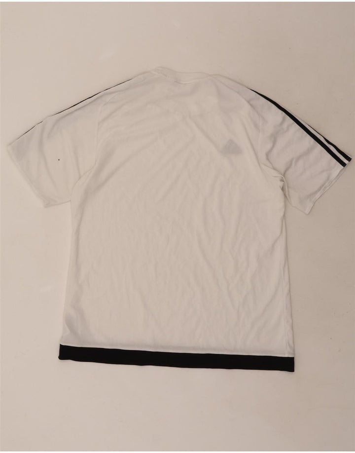 Adidas Masculino Climalite Camiseta Top XL Branco Colourblock Poliéster
