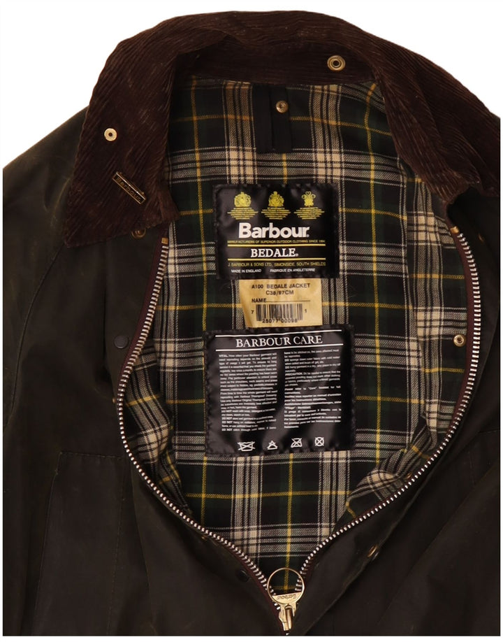Jaqueta masculina de algodão encerado BARBOUR Bedale Reino Unido 38 médio cáqui