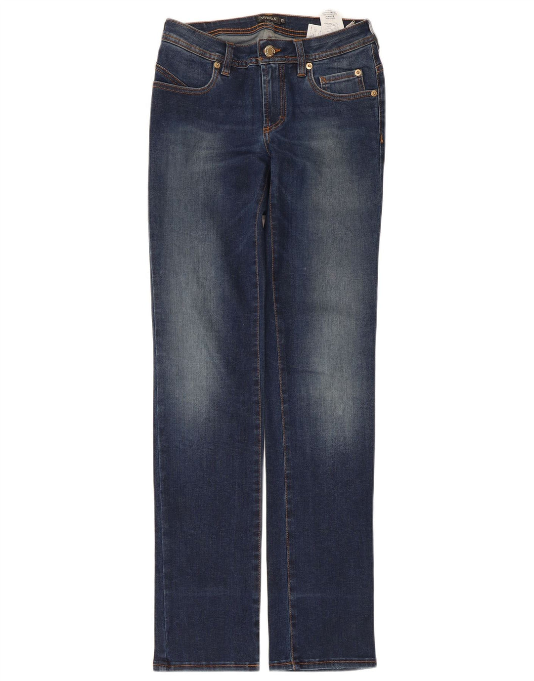 SIVIGLIA Jeans retos femininos W27 L31 algodão azul