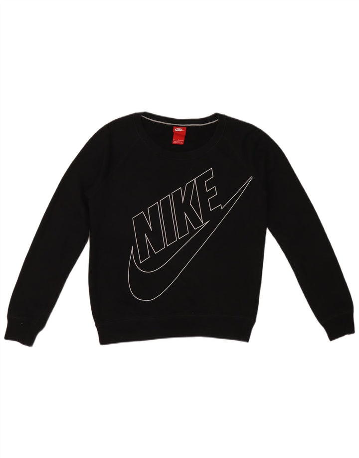 Moletom Nike Feminino Oversized Crop Graphic Jumper UK 10 Pequeno Preto