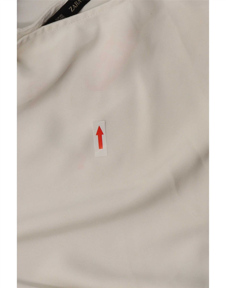 Blusa oversized feminina Zara UK 6 XS branco colorblock