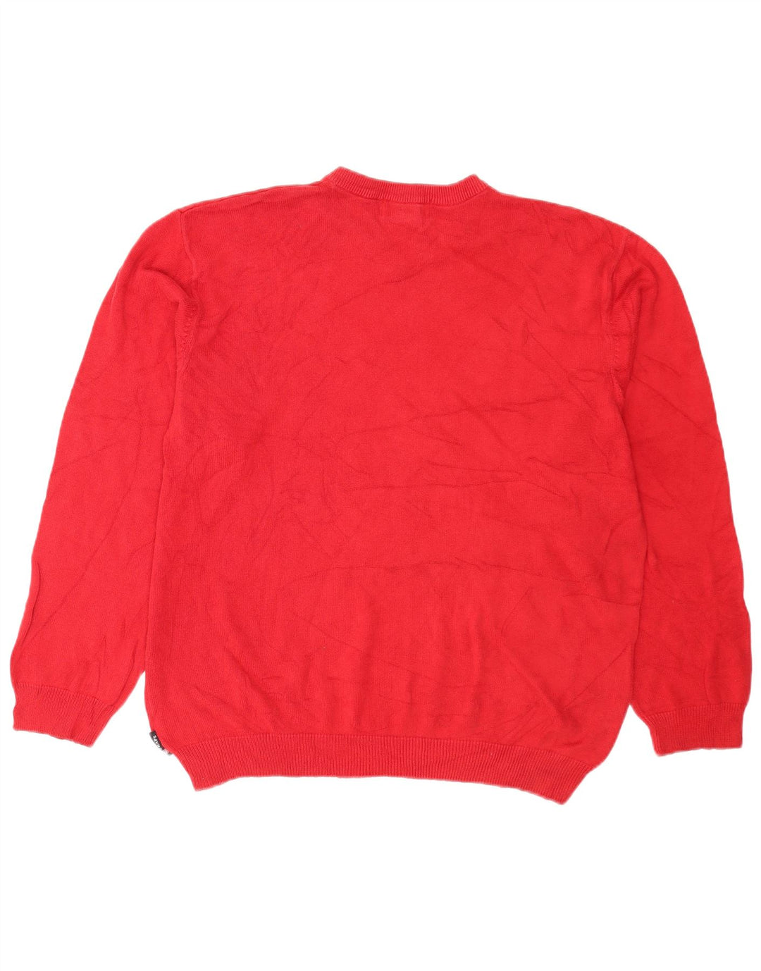 Suéter masculino Chaps com decote em V grande algodão colorido vermelho