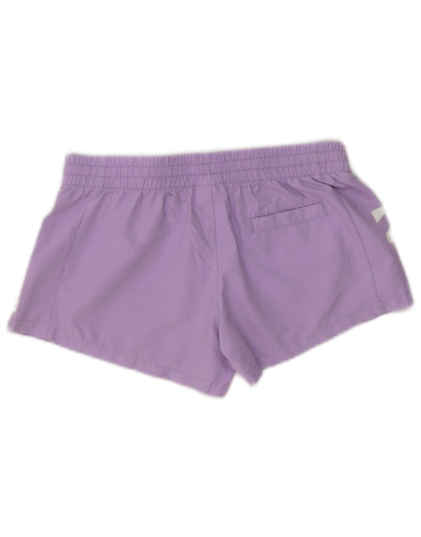 Shorts esportivos gráficos Billabong para meninas 9-10 anos poliéster roxo