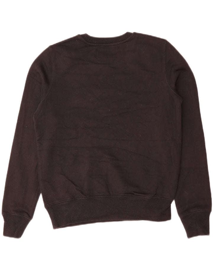 CALVIN KLEIN JEANS Suéter feminino oversized com capuz UK 10 pequeno preto