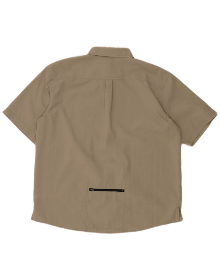 Camisa masculina de manga curta ADIDAS UK 46/48 XL Bege Poliéster