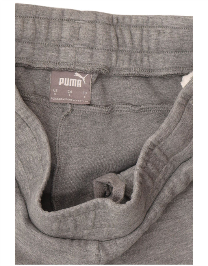 PUMA Mens Tracksuit Trousers Small  Grey Colourblock Cotton