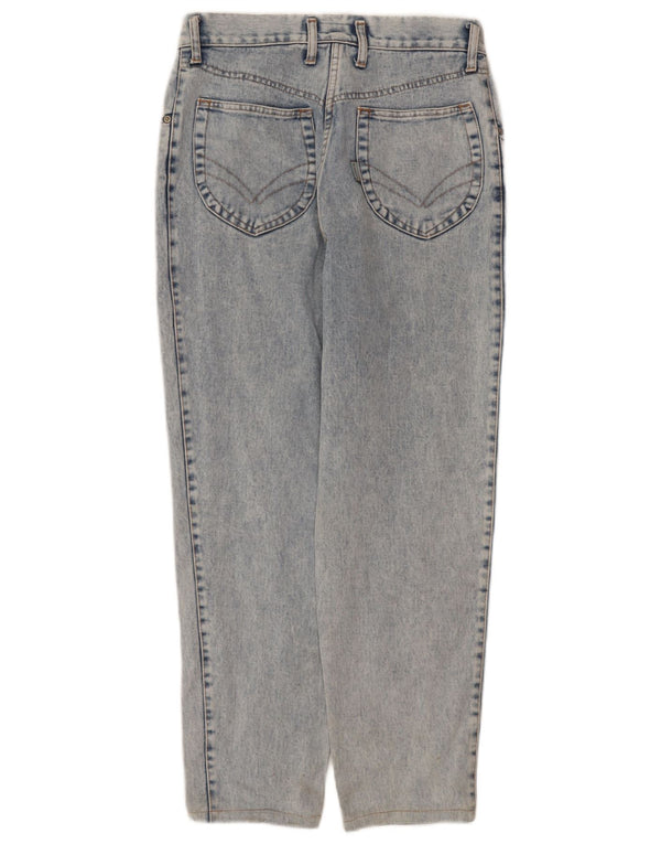 Calça jeans feminina vintage cintura alta cônica tamanho 46 W30 L27 algodão azul